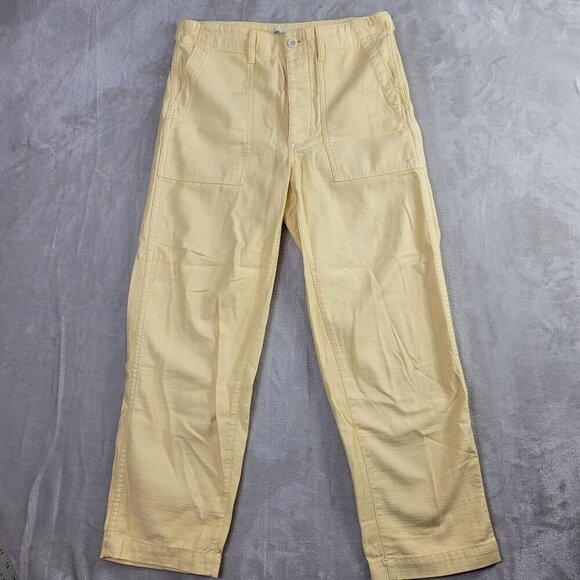 Madewell Yellow Griff Fatigue Women's Straight Leg Pants | Size 27 - Picture 3 of 11